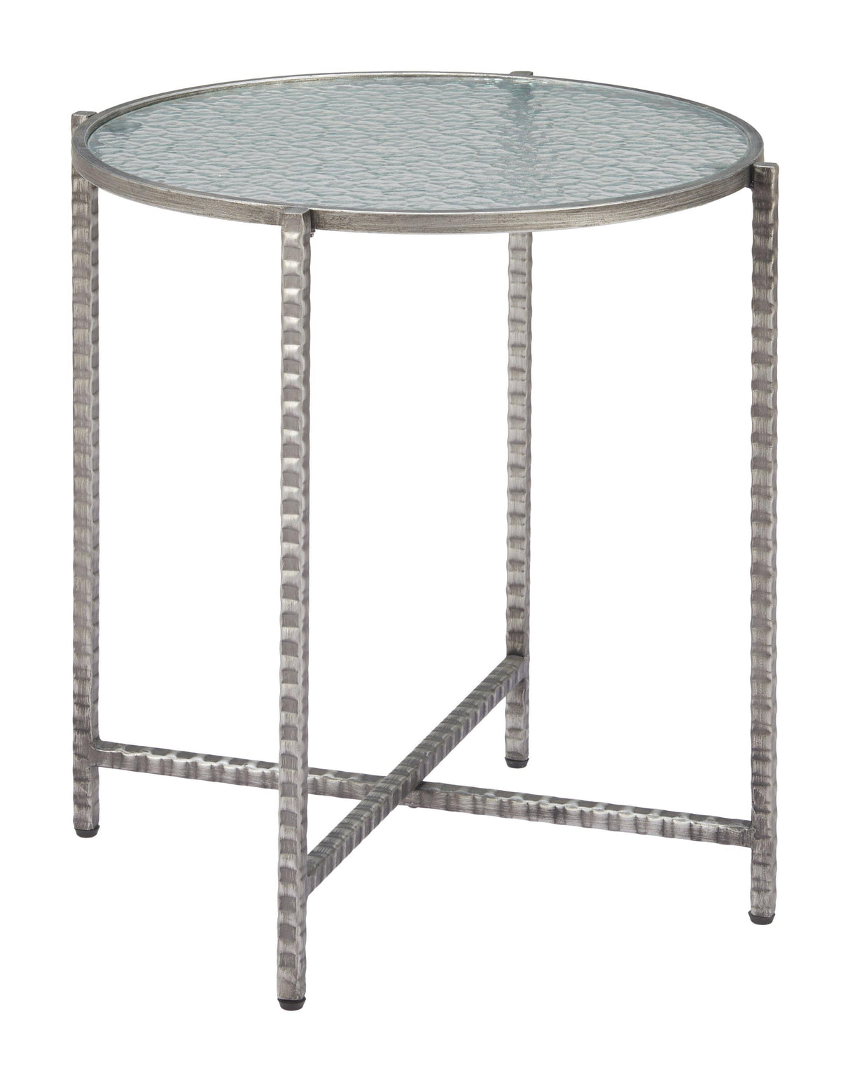 ZUO Vetro Side Table Silver