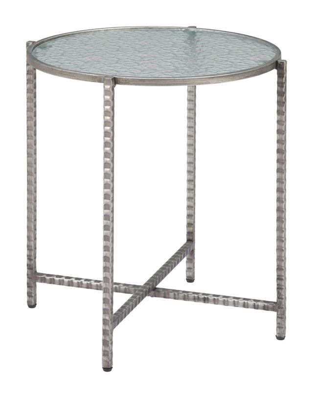 ZUO Vetro Side Table Silver