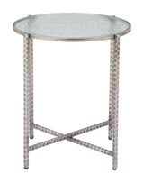 ZUO Vetro Side Table Silver