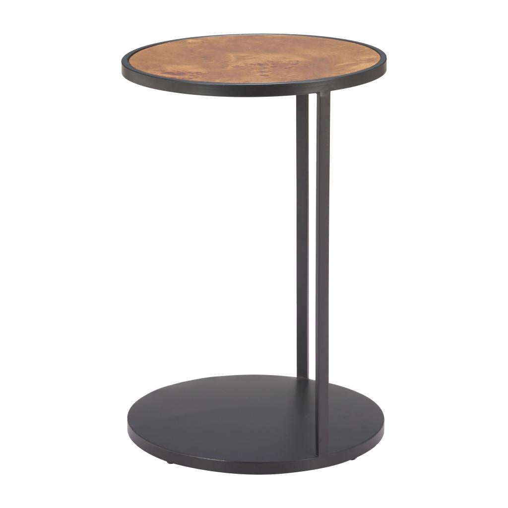 ZUO Nodo Side Table Brown & Black