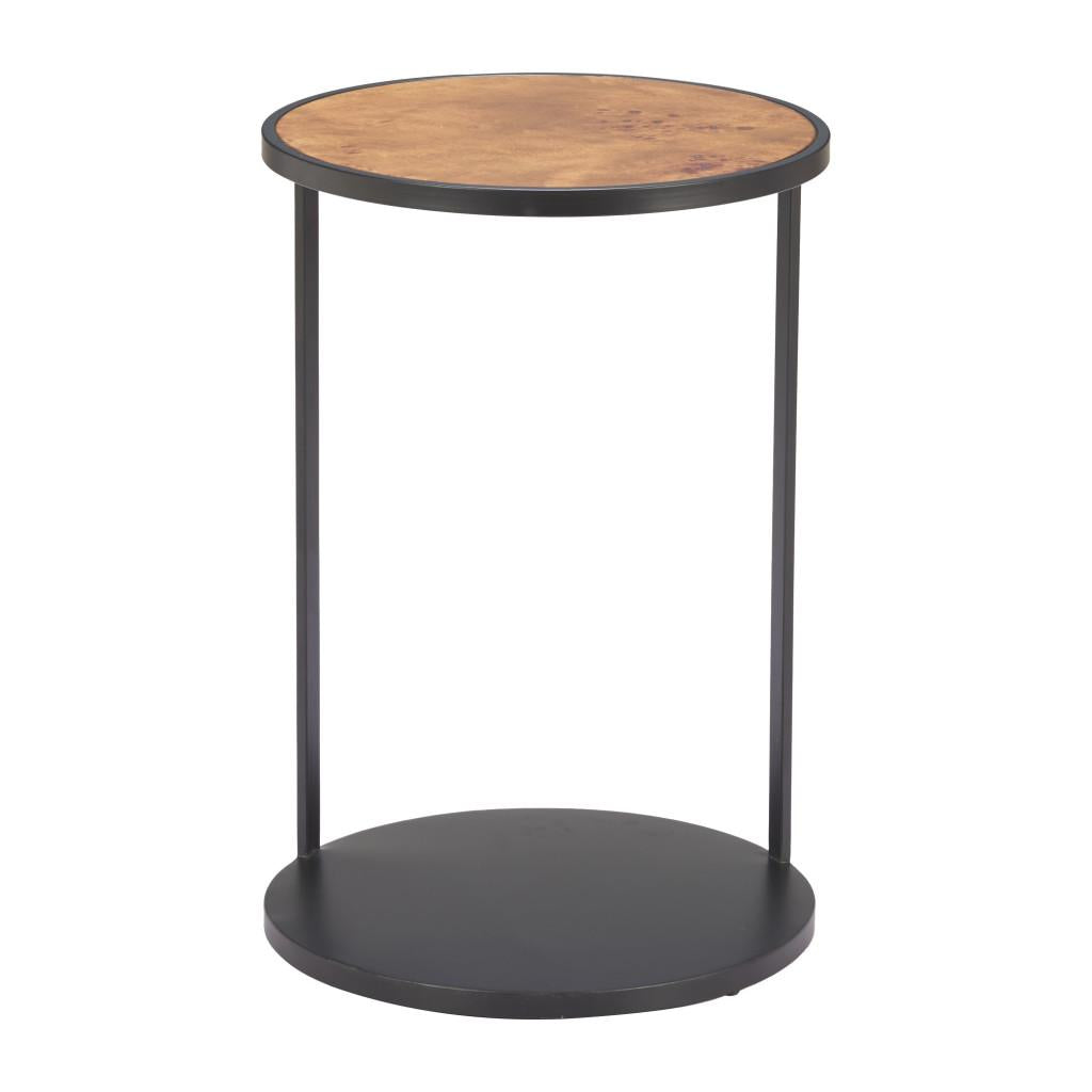 ZUO Nodo Side Table Brown & Black