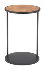 ZUO Nodo Side Table Brown & Black