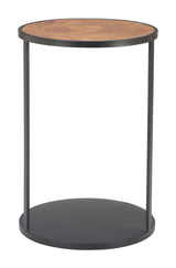 ZUO Nodo Side Table Brown & Black