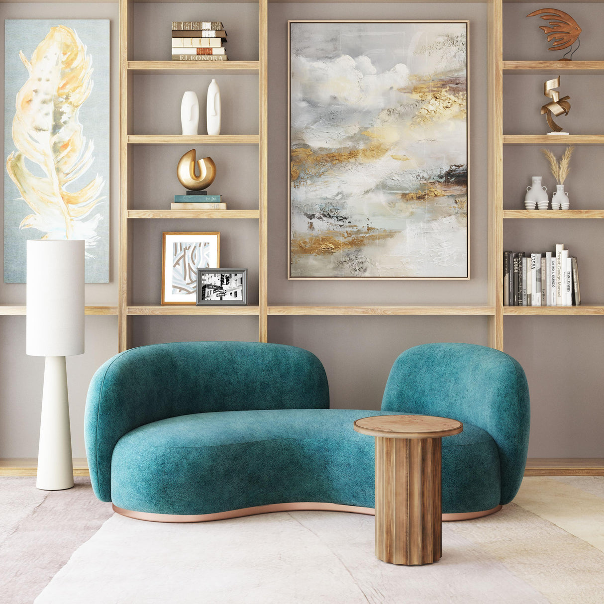 ZUO Afinato Side Table Brown