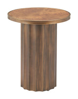 ZUO Afinato Side Table Brown