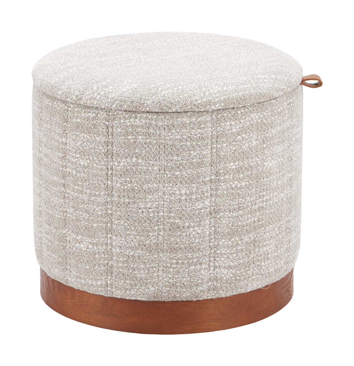 ZUO Fije Storage Ottoman Gray