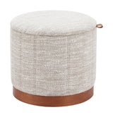 ZUO Fije Storage Ottoman Gray