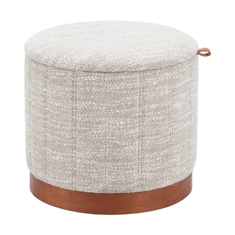 ZUO Fije Storage Ottoman Gray