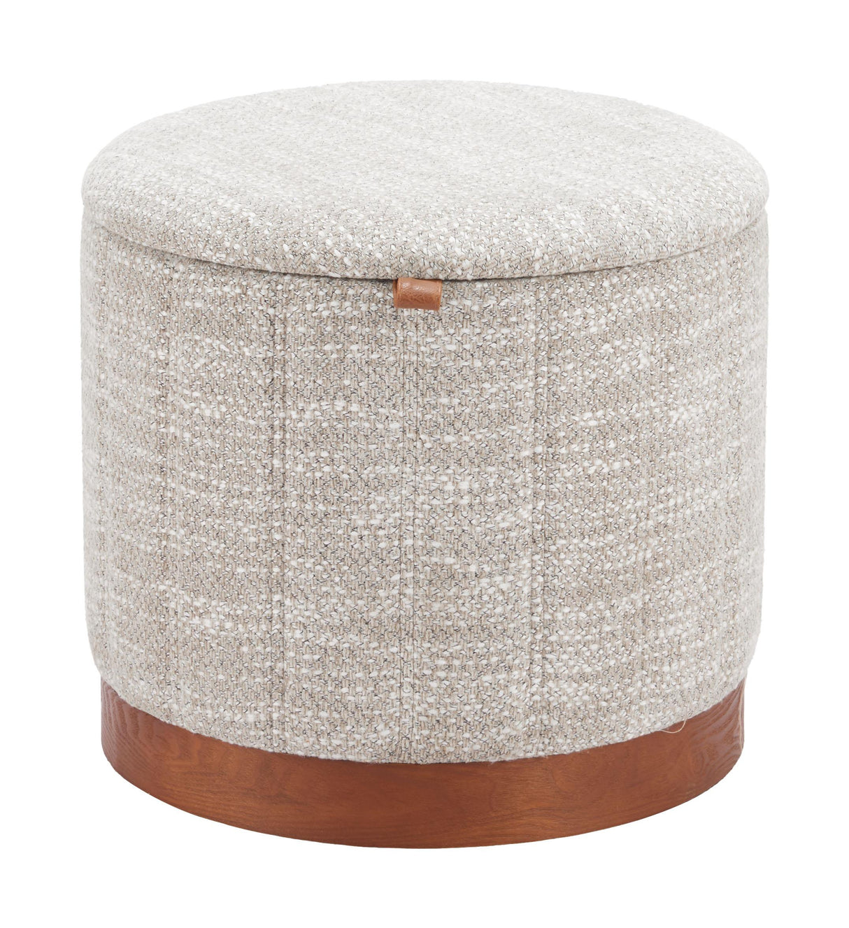 ZUO Fije Storage Ottoman Gray