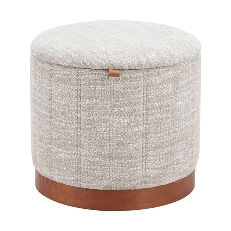 ZUO Fije Storage Ottoman Gray