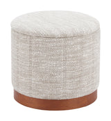 ZUO Fije Storage Ottoman Gray