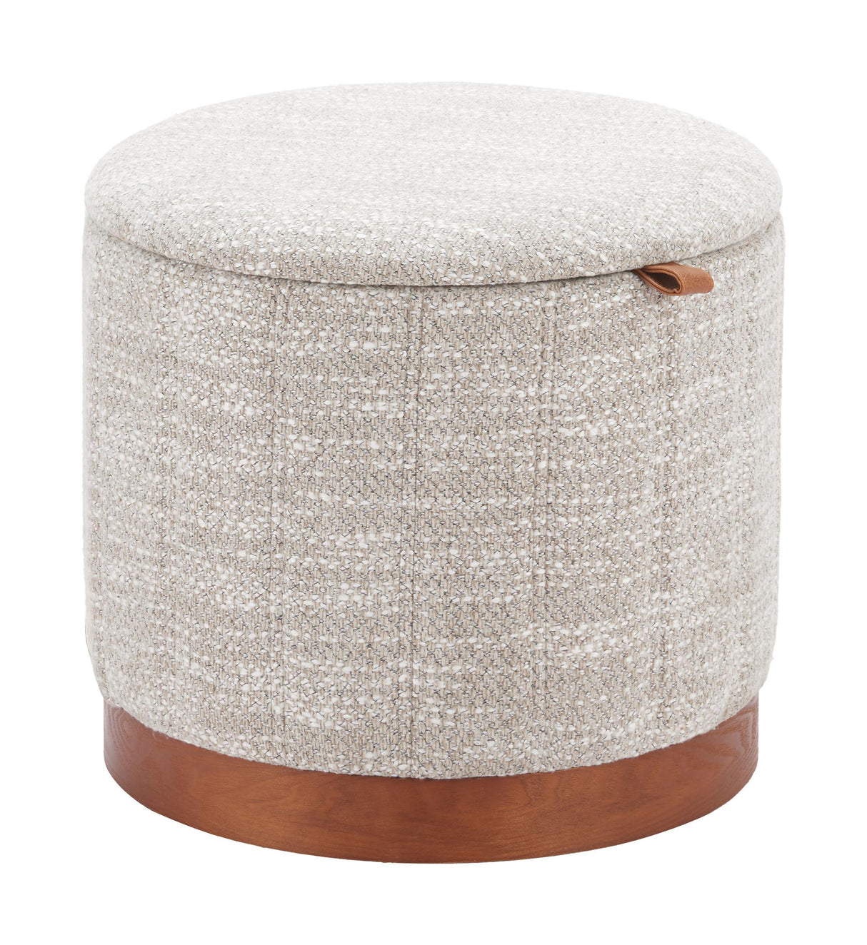 ZUO Fije Storage Ottoman Gray