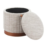 ZUO Fije Storage Ottoman Gray