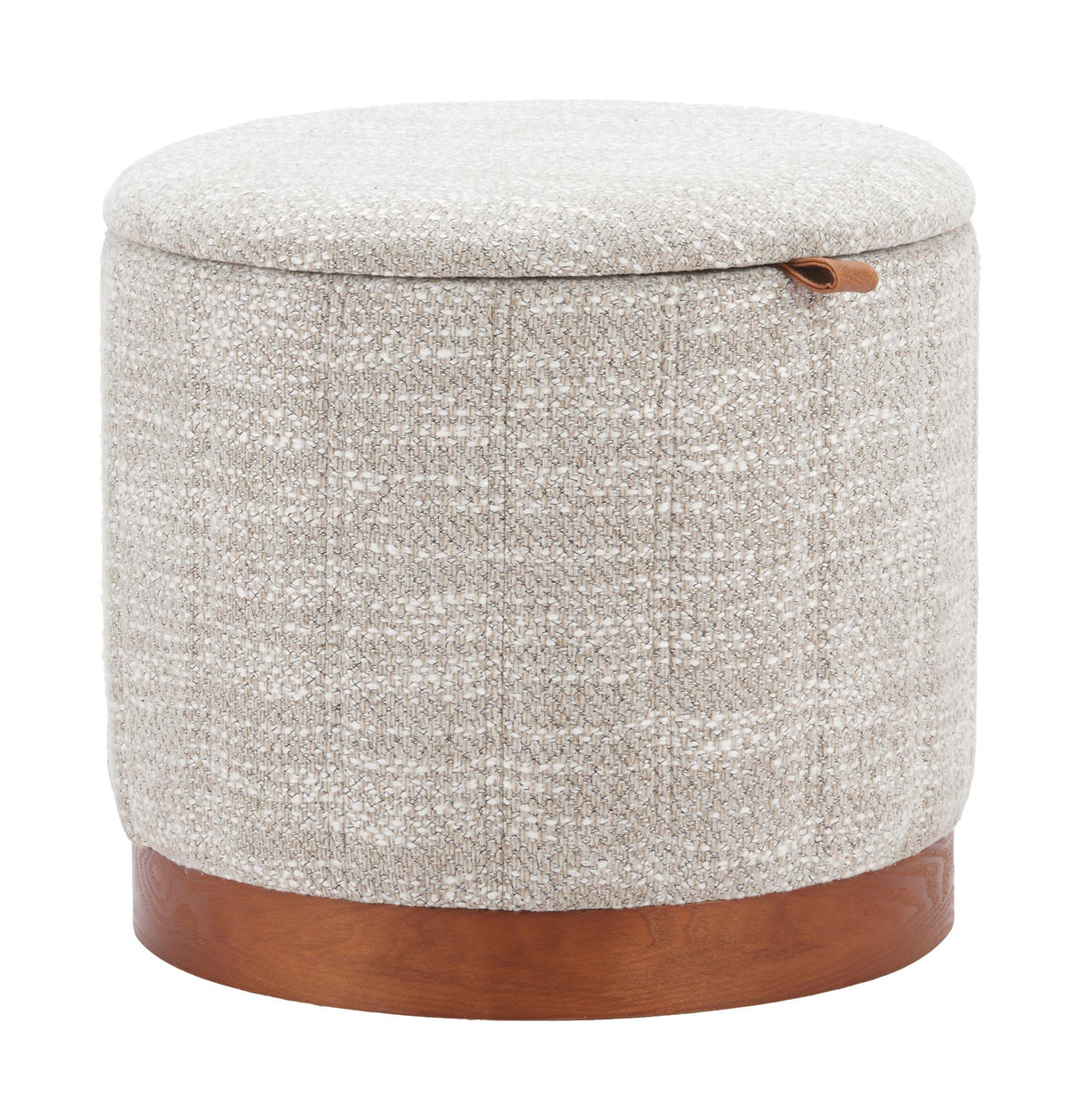 ZUO Fije Storage Ottoman Gray