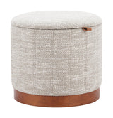 ZUO Fije Storage Ottoman Gray