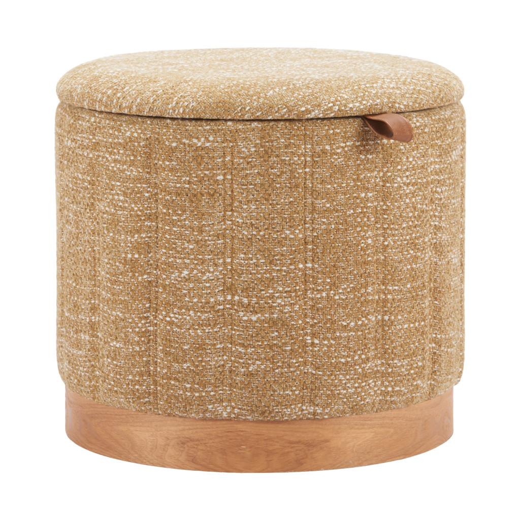 ZUO Fije Storage Ottoman Oat Yellow