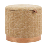 ZUO Fije Storage Ottoman Oat Yellow