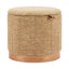ZUO Fije Storage Ottoman Oat Yellow