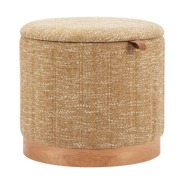ZUO Fije Storage Ottoman Oat Yellow