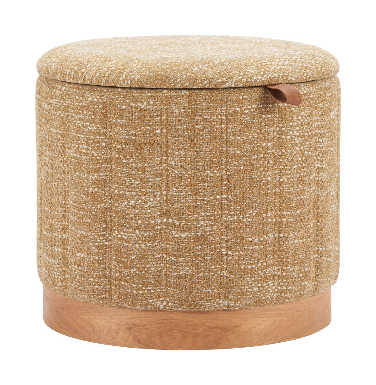 ZUO Fije Storage Ottoman Oat Yellow