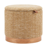 ZUO Fije Storage Ottoman Oat Yellow