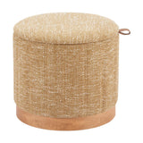 ZUO Fije Storage Ottoman Oat Yellow