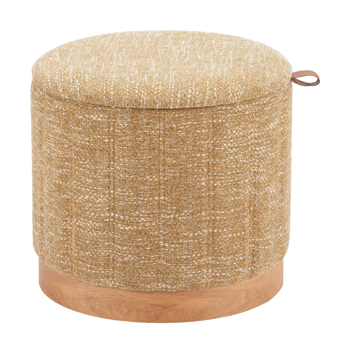 ZUO Fije Storage Ottoman Oat Yellow
