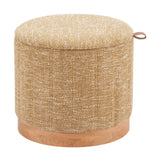 ZUO Fije Storage Ottoman Oat Yellow