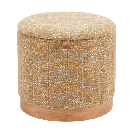 ZUO Fije Storage Ottoman Oat Yellow