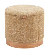 ZUO Fije Storage Ottoman Oat Yellow