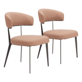 ZUO Loom Dining Chair (Set of 2) Tan