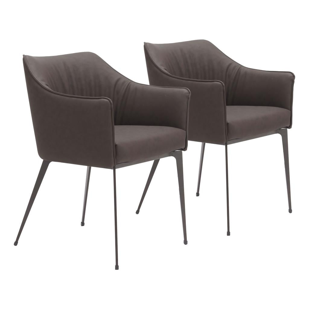 ZUO Belmont Dining Chair (Set of 2) Brown