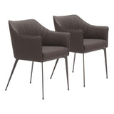 ZUO Belmont Dining Chair (Set of 2) Brown