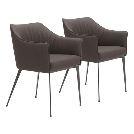 ZUO Belmont Dining Chair (Set of 2) Brown