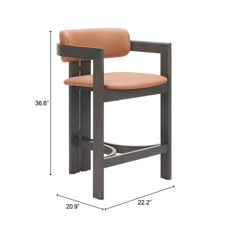 ZUO Shaili Counter Stool Brown
