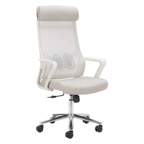 ZUO Jett High Back Office Chair Light Gray