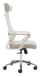 ZUO Jett High Back Office Chair Light Gray