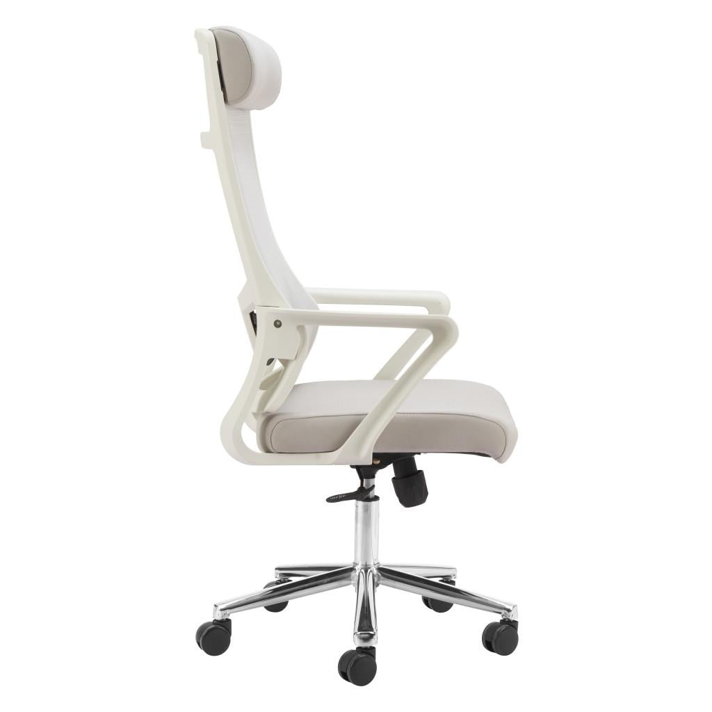 ZUO Jett High Back Office Chair Light Gray