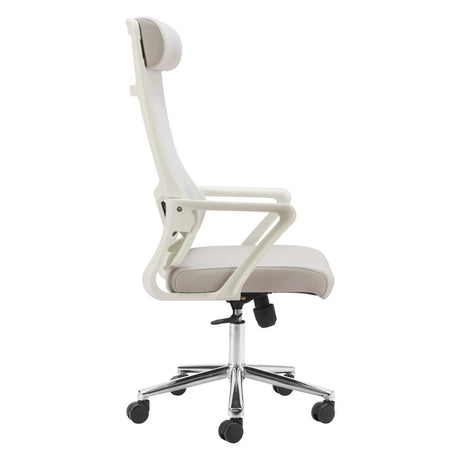 ZUO Jett High Back Office Chair Light Gray