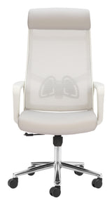 ZUO Jett High Back Office Chair Light Gray