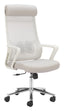 ZUO Jett High Back Office Chair Light Gray
