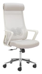 ZUO Jett High Back Office Chair Light Gray
