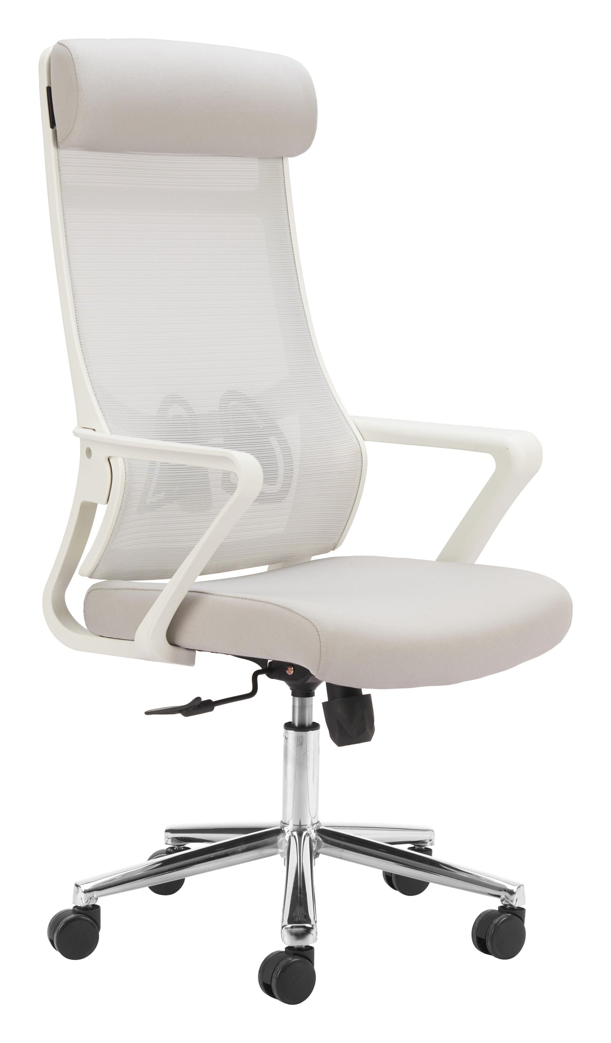 ZUO Jett High Back Office Chair Light Gray