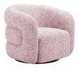ZUO Refine Swivel Chair Pink Tweed