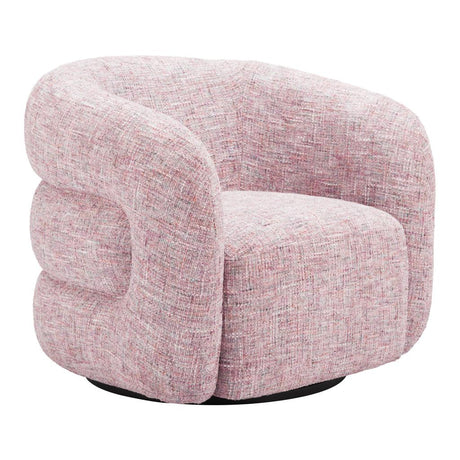 ZUO Refine Swivel Chair Pink Tweed