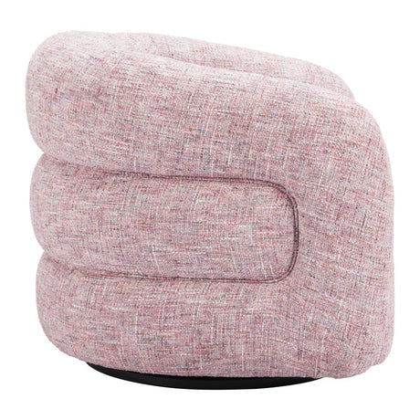ZUO Refine Swivel Chair Pink Tweed