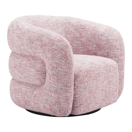 ZUO Refine Swivel Chair Pink Tweed