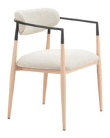 ZUO Equinox Dining Chair Oyster Gray & Natural