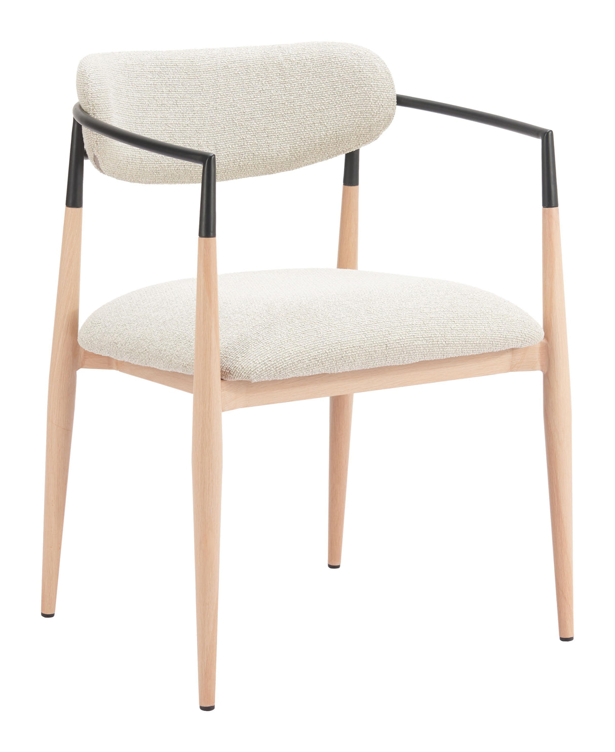 ZUO Equinox Dining Chair Oyster Gray & Natural