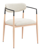 ZUO Equinox Dining Chair Oyster Gray & Natural